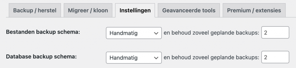 Backups volgens een vast schema