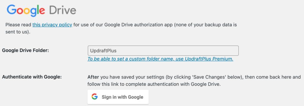 Sign in with Google