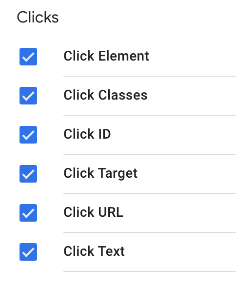 Click Variables in Google Tag Manager