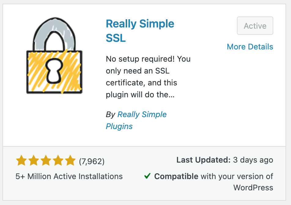 Really Simple SSL plugin