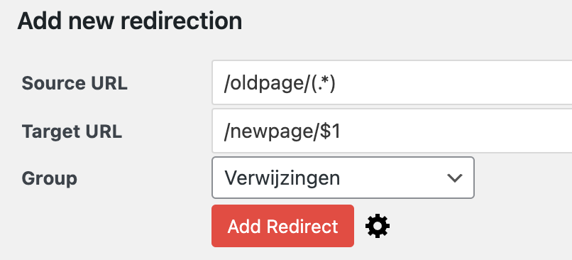 Regular Expression gebruiken bij redirects