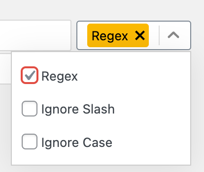 RegEx aanzetten