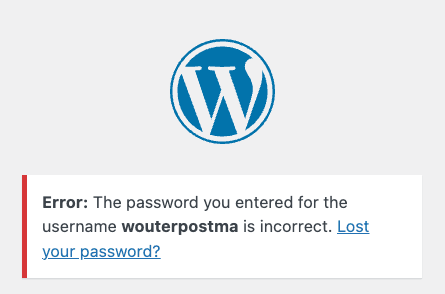 reset password WordPress